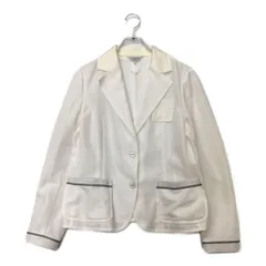 LANVIN - coco 中古 ランバンスポール LANVIN SPORT レディース テーラードジャケット 40(L) 白 ホワイト 春夏 中古 レディース ランバンスポール LANVIN SPORT テーラード