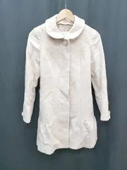 ◇ Feroux フェルゥ 丸襟 かわいい 長袖 コート サイズ2 ベージュ系 レディース P  【1405090004126】