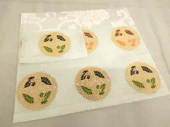 平和屋本店▼夏物　打敷　内敷2点セット　向い鳳凰文　金糸　法衣　寺院　仏具　仏教　僧侶　神職　装束　未使用　AAAY2402ja