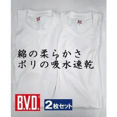 ＢＶＤ 2枚組 クルーネック シャツ インナー Ｔシャツ 吸水速乾メンズ紳士肌着