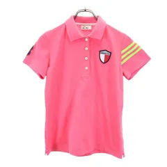 アディダス 半袖 ポロシャツ ゴルフウェア L ピンク adidas 鹿の子 ゴルフウェア レディース 【中古】  【230726】 メール便可