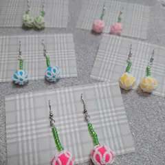 タティングレース☆さくらんぼピアス(3D)