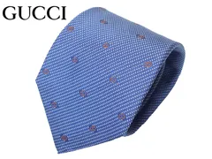 GUCCI ブルー　ドットパターン ネクタイ グッチ ネクタイ GUCCI 349398 4B002 4365 GANDOM ブルー系地