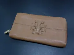 TORY BURCH トリーバーチ レザー ラウンドファスナー 長財布 ウォレット 札入れ 小銭入れ レディース ブラウン系 DH4031