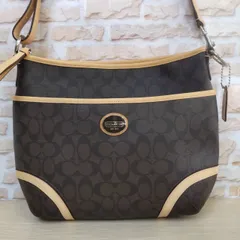 【美品】COACH　ショルダーバッグ　シグネチャー　キャンバス