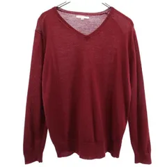 ディスカバード ウール100％ Vネック ニット 1 レッド系 DISCOVERED 長袖 セーター メンズ 【中古】  【230920】 メール便可のサムネイル