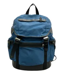 【売切】未使用★希少 コーチ レザー切替 リュック ブルー迷彩 メンズ◎ COACH（リュック&frasl;バックパック ・ ブルー・ネイビー&frasl;青色系）のフリマ