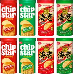 【４種×２アソート まとめて】チップスター S うすしお味×２ のりしお味×２ プレミアムチップスター 海老 しお味×２ のり味×２ 合計45ｇ×８個セット ヤマザキビスケット 菓子 ポテトチップス