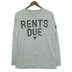 UNDER ARMOUR アンダーアーマー UA PROJECT ROCK RENTS DUE プリント★ 長袖 カットソー ロンTシャツ Sz.MD メンズ グレー