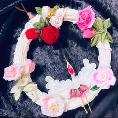 ［ 牡丹と薔薇 ］和リース　中