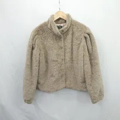 ◇ ⊇新品 La-gemme ラジェム フェイクファー 長袖 ブルゾン サイズF ブラウン レディース E  【1507030016036】のサムネイル