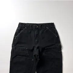 USA製 カーハート 黒 ダブルニー 良フェード ゆるだぼ 金ボタン USA製 カーハート 黒 ダブルニー 良フェード ゆるだぼ 金ボタン USA製