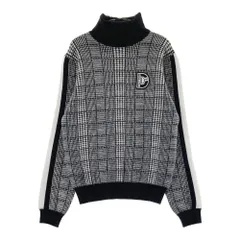 サイズ：M DELSOL デルソル  タートルネック ニットセーター 総柄 ブラック系 [240101398596] ゴルフウェア レディース ストスト