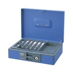 カール事務器 キャッシュボックス ブルー CB-8400-B