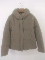 ■ earth music&ecology ジップアップ 中綿 長袖 ブルゾン ジャンパー サイズS ブラウン系 マルチ レディース E  【1304140022885】