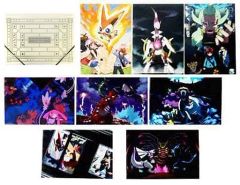 [중고] 문방구 케이스 포함 A4 클리어 파일 세트 (8장 세트) Game Artworks by GAME FREAK [포켓 몬스터] 포켓몬 센터 한정