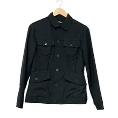 美品 tricot COMME des GARCONS トリココムデギャルソン 00s 丸襟 サファリシャツジャケット M ブラック レディース 古着 中古 USED