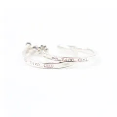 美品★TIFFANY&Co. ティファニー 1837ナロー フープピアス ワイド アクセサリー SV925 シルバー 箱・保存袋付き 重量6.36g レディース