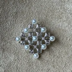 美品✨ミキモト　K18 パール　ブローチ コサージュ　ステッキ　ハット　帽子 MIKIMOTO - ⭐︎ひさ様 ご専用⭐︎の通販 by ちゃみshop