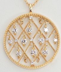 K18YG ダイヤモンドネックレス D0.50ct 6.10g 50cm