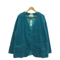 【中古】MFC STORE × FRUIT OF THE LOOM CORDUROY NO COLLAR JACKET XL ブルー エムエフシーストア フルーツオブザルーム[10]