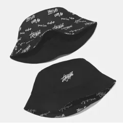 ★UVカット★ 黒色　韓国　リバーシブル帽子 日焼け防止 バケットハット 春夏