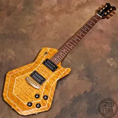 メンテ済】MODエレキギター ブラスブロックストラトタイプ虎杢Ibanez