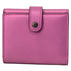 コーチ 財布 COACH グラブタンレザー 花柄 フラワー フローラル リボン プリント スモール トライフォールド 三つ折り財布 メタリックローズ×ブライトピンク 27098