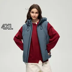 [4XL]秋冬 コーデ メンズ  服 シンプル ファッション オシャレ 大人 かっこいい 大きいサイズ ストリート 紳士服 ストリート シンプル ベスト ジャケット フード付き カジュアル ダウン