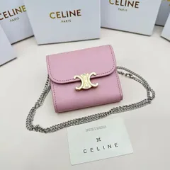 2024.3購入　新品同様CELINE セリーヌ　チェーンウォレット　トリオンフ 大人気で超入手困難♪【CELINE】トリオンフ チェーンウォレット