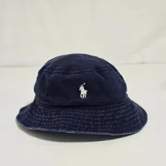 ポロ Ralph Lauren(ラルフローレン) リバーシブル ネイビー チェック バケットハット 帽子 トゥイーン 1 ー 2 税金 0808