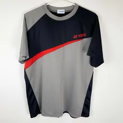ヨネックス 半袖 ゲームシャツ L グレー/ブラック/レッド YONEX バドミントンウェア テニス