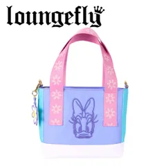 【Loungefly】デイジー 85周年記念 ナイロン ミニトート バッグ Daisy Duck 85th Anniversary Nylon Mini Tote Crossbody Bag