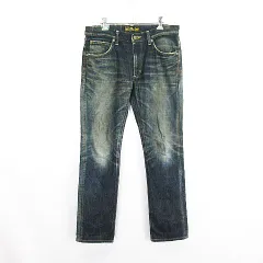 リー LEE RIDERS 40205 デニム ジーンズ ボトムス スリム ストレート ユーズド加工 31 インディゴ ※EKM