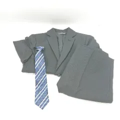 ◇ ⊇ ◎ BACK＆FORTH ストライプ柄 キッズ S ジャケット パンツ スーツ サイズ120 ブラック系 男の子 E  【1502200004608】