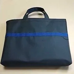 お手入れ簡単‼︎ 紺色　レッスンバッグ　ナイロン生地　通園　通学　入試　お受験のサムネイル