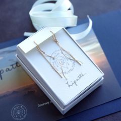 ヴァンドーム青山♡ホワイトトパーズロングチェーンピアスK10YG - メルカリ