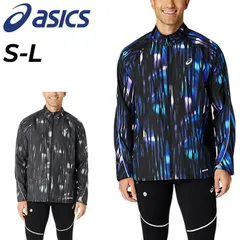 アシックス ウィンドブレーカー メンズ 海外サイズ asics ROAD LITE-SHOW ランニング パッカブル ジャケット 陸上 マラソン ジョギング トレーニング スポーツウェア 男性 総柄 アウター メンズウエア ブランド アパレル