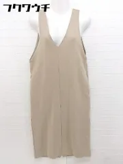 ◇ ADAM ET ROPE アダムエロペ ノースリーブ ロング ワンピース サイズF ベージュ系 レディース 【中古】 【1104060003311】