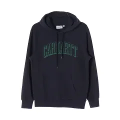 Carhartt カーハート WIP ネイビー Scrawl スクロール ロゴ オーバーサイズ フーディー フードTシャツ S