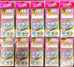 激安釣具 サビキ 写メ通り 豆アジサビキ  仕掛け 小アジ・小サバ・小イワシ 白ラメ ハゲ皮 ササメ 堤防釣り 魚釣り　釣り　船釣り
