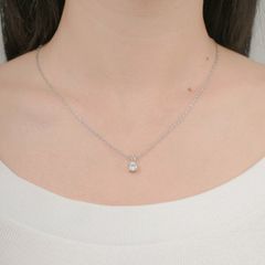 ネックレス レディース 金属アレルギー対応 つけっぱなしOK ステンレス  シンプル キュービックジルコニア ジルコニア CZ 上品 華やか LUPIS ルピス st0093
