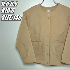 【国内古着】n.o.u.s　ノウズ キムラタン　ノーカラージャケット　女の子　キッズ　サイズ140　ベージュのサムネイル