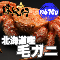 毛ガニ 北海道産 約670g ボイル済 冷凍品 送料無料 ギフト カニ 毛蟹