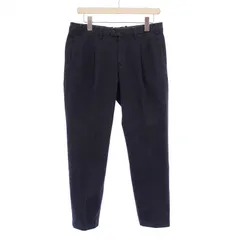 ロロピアーナ Loro Piana テーパードパンツ スラックス タック ジップフライ ストレッチ 46 紺 ネイビー /BBのサムネイル