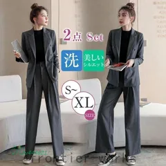 卒園式スーツ レディース 春 秋 夏 パンツスーツ 洗える 通勤 リクルート ストレッチ 卒業式 長袖 ロング丈 OL グレー ビジネススーツ セットアップ おしゃれ  vii3u444621