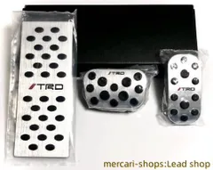 TRD トヨタ車 高品質 アルミペダル＆ヒールプレート４点セット【一点物】 Amazon | TRD アルミペダル TOYOTA トヨタ AT用 はめ込み式