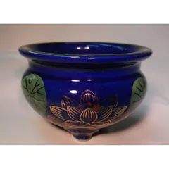 在庫処分品 3.5香炉 紺 香炉灰 灰入れ 線香立て 小物入れ 大特価 処分価格 紺色 ブルー 癒し インテリア ポイント消化