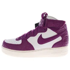 NIKE (ナイキ) WMNS AIR FORCE 1 07 MID LX DZ4865-503 ウィメンズ エアフォース 1 ミッドカットスニーカー ホワイト/パープル US10.5/27.5cm