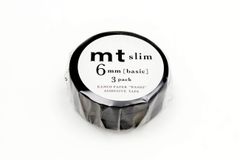 新品 カモ井 mt マスキングテープ slimテープ J マットブラック MTSLIM22 【× 3 個 】